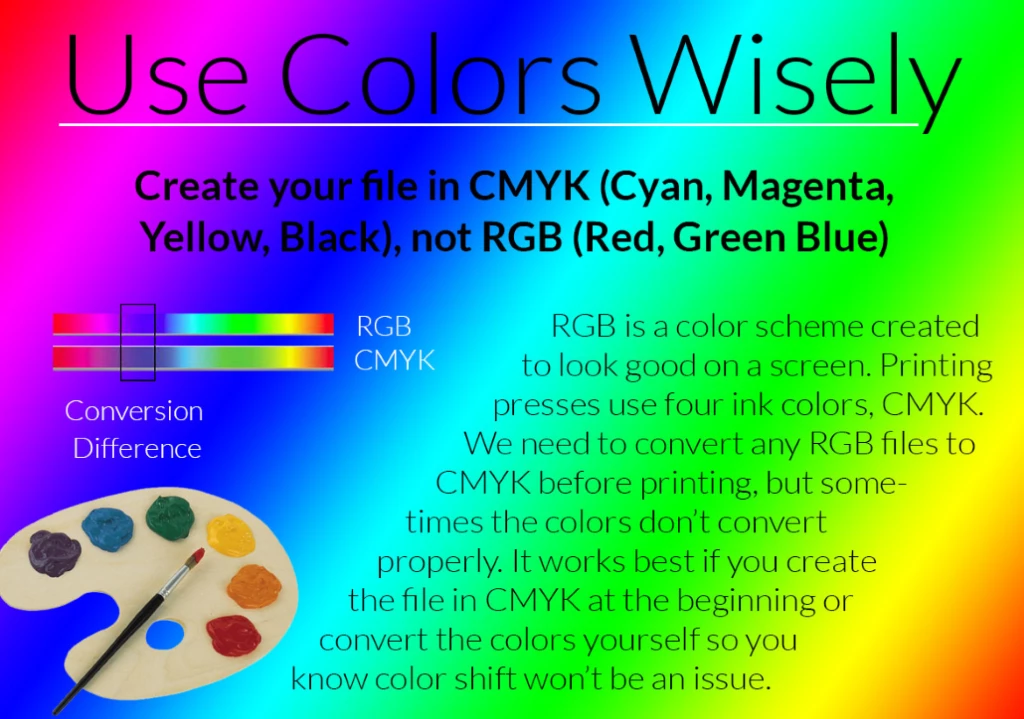 CMYK versus RGB color comparison